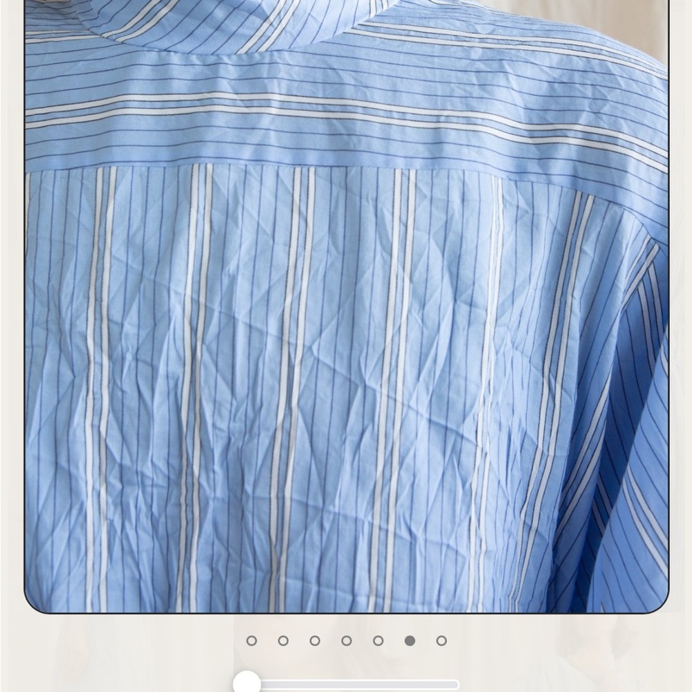 Rachel Comey Blue and White Bishop Sleeve Agathon dress oversized 8 - Picture 3 of 10